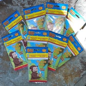 2/$20 - BNIB - CURIOUS GEORGE thank you cards